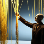 **Prompt for Image 1 (Invisible Incentives):**
    A conceptual image of a human figure making a seemingly altruistic choice (e.g., reaching out to help someone or placing a vote), but from their back, numerous faint, glowing golden strings or threads extend, connecting to subtle, abstract symbols of monetary gain, social recognition, or personal advantage in the background. The overall style is surreal and thought-provoking, suggesting hidden motivations, like a puppet master at play with the world as a complex system of incentives. Cinematic lighting, deep focus, symbolic.